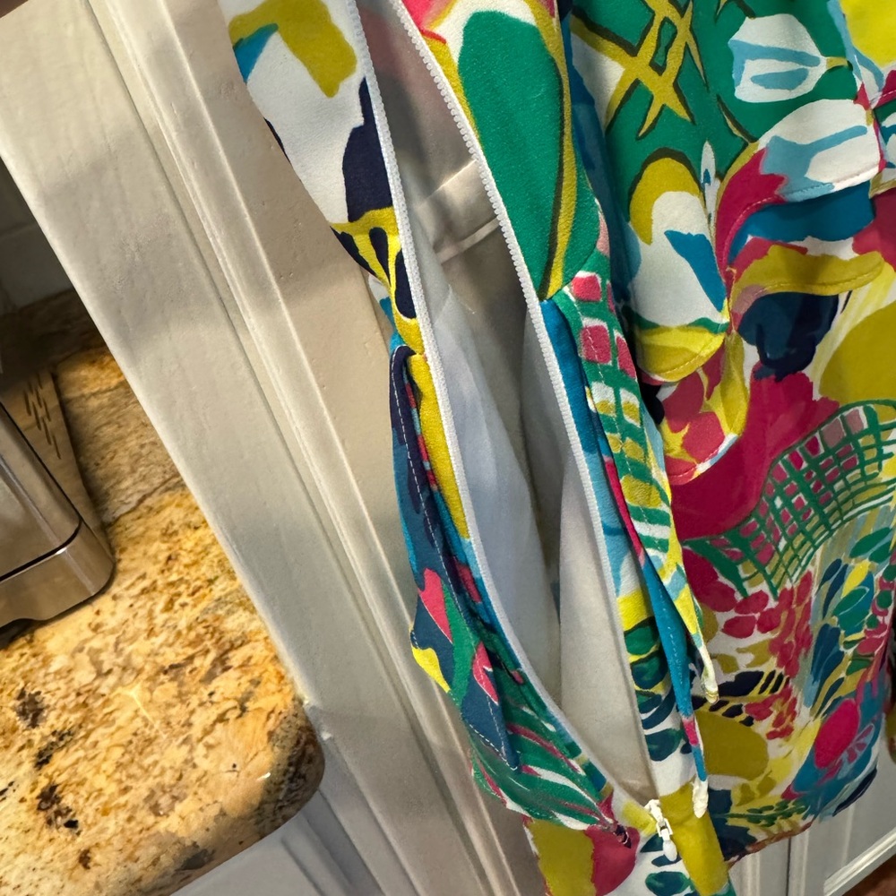 J. Crew Blue and Pink Asymmetrical Sundress - Picture 3 of 6